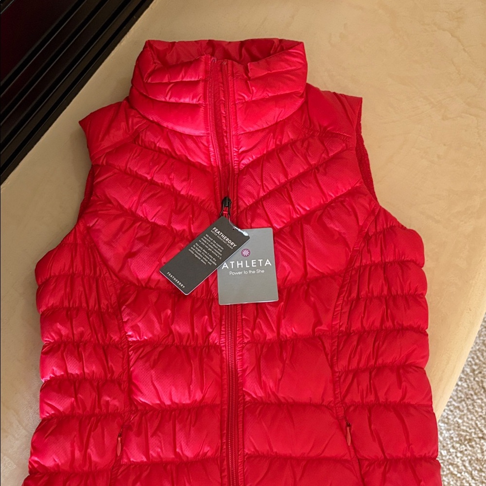 Athleta Red Downalicious Deluxe Vest - Picture 7 of 11